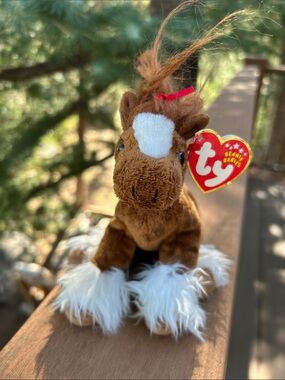 Ty Beanie Baby Hoofer Clydesdale Horse- Rare—Retired